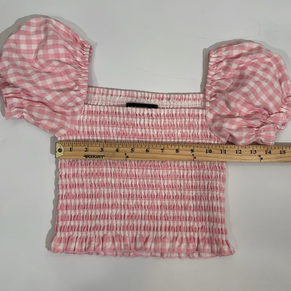 Katie J NYC Girl’s Marlee Smocked Top Puff Sleeve Size XL EUC - Picture 5 of 12